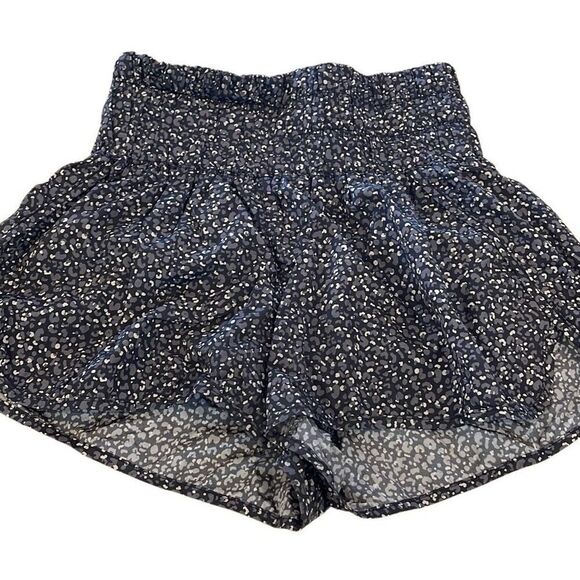 Free People Fp Movement Printed Way Home Shorts Size Large Animal Print Black Gr - Picture 2 of 6